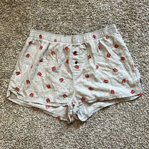 PINK French Fry Pajama Shorts